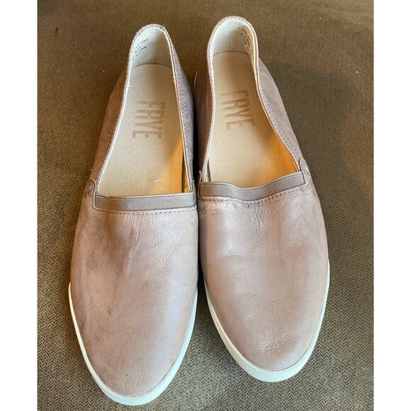 Frye Melanie Slip On Leather Flats Loafers Comfort Women’s Tan Size 7.5 Read - Picture 1 of 7